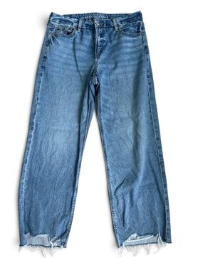 American Eagle Outfitters Women’s Curvy Stovepipe Raw Hem Jeans Size 8R